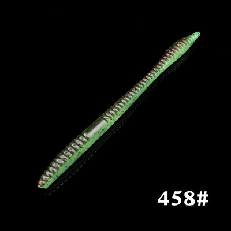 Soft Worms Lures Soft Baits Fresh Water Bass Swimbait Tackle Gear