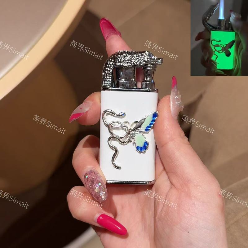 【简界正品】网红打火机可爱精致轻奢蝴蝶高级打火机送女友礼物|undefined