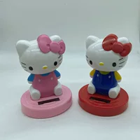 Солнечная кукла качающаяся головой КТ кошка мультфильм Hello Kitty украшения креативное украшение интерьера автомобиля милая кукла украшение автомобиля