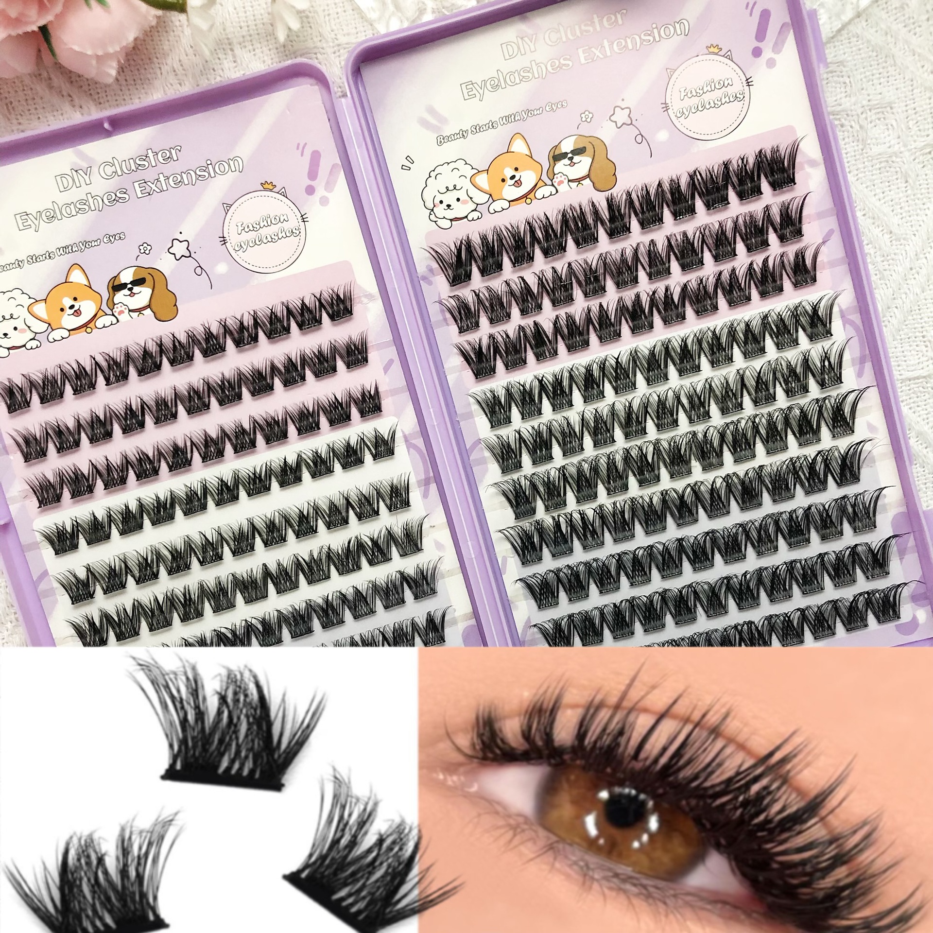 Las pestañas falsas transfronterizas proporcionan pestañas falsas de gran capacidad sin pegamento.