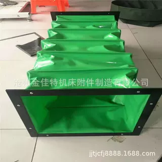 方形风机软连接防火耐温硅胶布排烟管道软接头 帆布通风伸缩风管