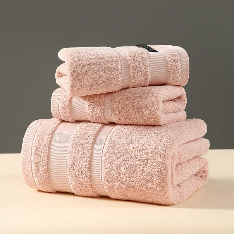 Towel Factory wholesale pure cotton gift towel set absorbent lint-free pure cotton plain cut-off adult household towel bath towel