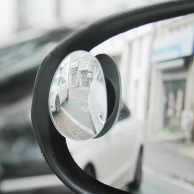 360-Degree Oval Frameless Small Round – Large field of view rear view auxiliary mirror