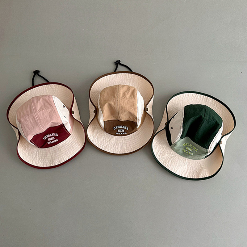 Sombrero para niños estilo delgado de verano coreano sombrero de pescador de color a juego de todo fósforo coreano sombrero para el sol para niños sombrero de montañismo al aire libre