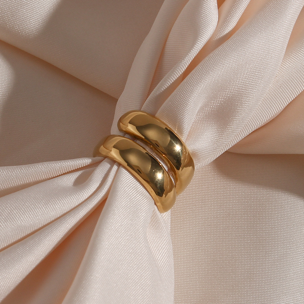 Fashion Geometric Stainless Steel Open Ring Stainless Steel Rings