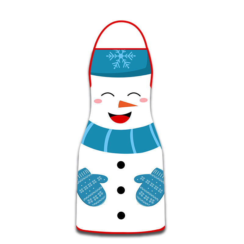 圣诞节围裙圣诞老人美女精灵雪人圣诞装饰用品创意搞怪厨房围兜|undefined