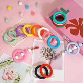 1套 颜色：图片色 材质：硅胶 彩色硅胶O型环散装空心两边带孔 框