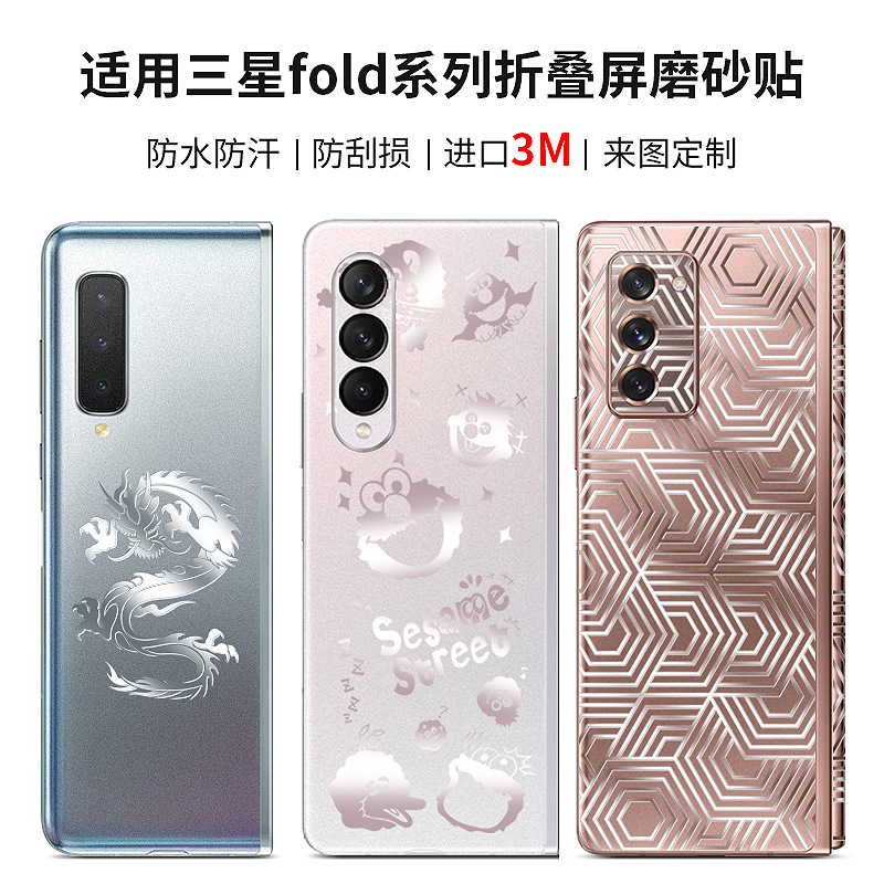 For Samsung GalaxyZfold2/w21 back film protective film sticker Zfold3 folding screen matte sticker