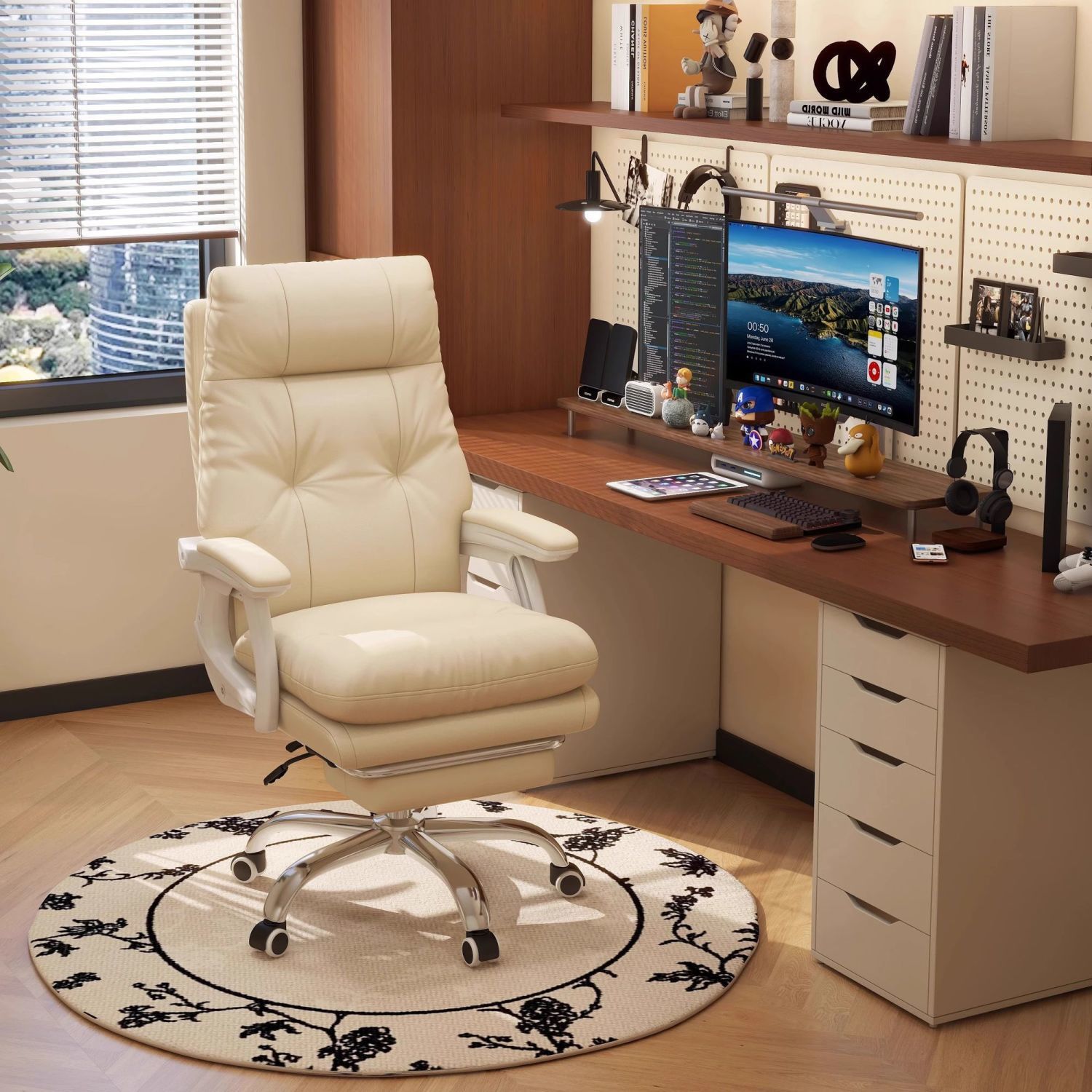Sitting for a Long Time Without Getting Tired, Boss Chair, Office Chair, Ergonomic Reclining Computer Chair, Home Comfortable Lunch Break Sofa Chair