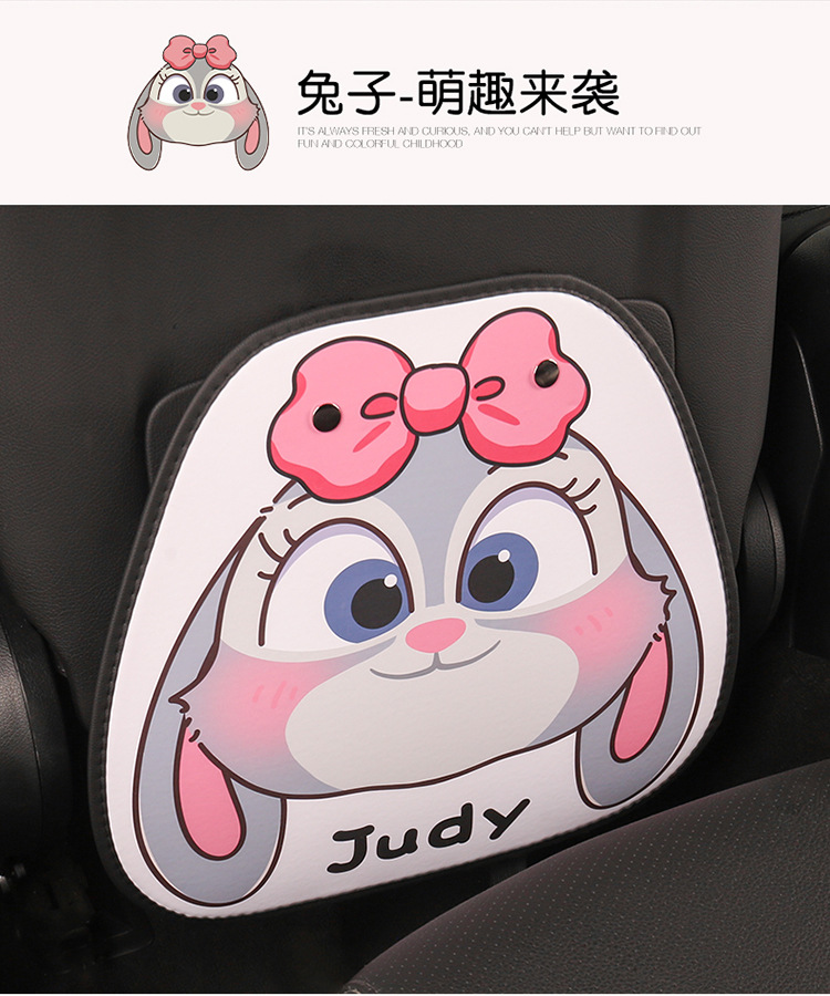 2024 car seat cushion four seasons universal seat back four seasons universal cute cartoon high-end car seat back anti-kick pad