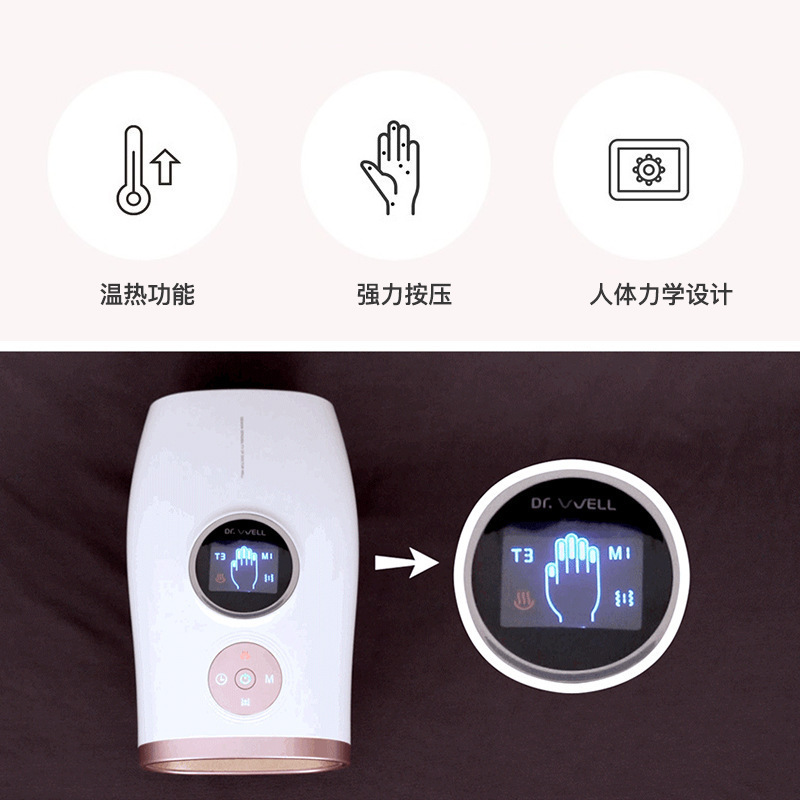 masajeador de manos bolsa de aire de calentamiento presión de aire articulación de dedos masajeador de palma acupuntura amasar instrumento de belleza de manos