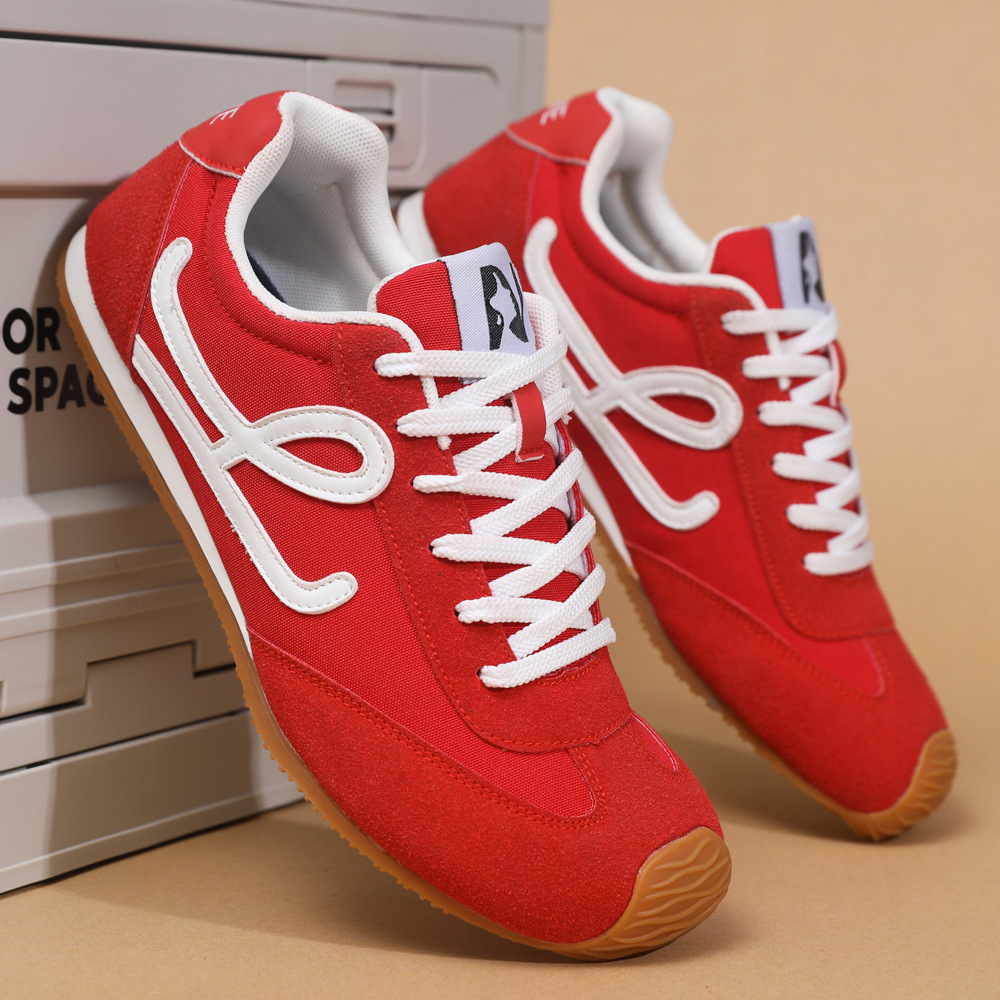 Cross-Border Couple's Retro Color-Blocking German Training Shoes, Spring 2026 New Foreign Trade Model, Cold-Adhesive Versatile Sneakers, Sports Shoes, Forrest Gump Shoes
