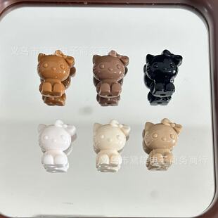 Acrylic kitten vertical hole beads beaded DIY mobile phone chain keychain accessories earrings want material