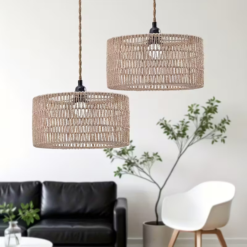 Lámparas de papel tejido japonés, sala de té, restaurante de viento tranquilo, tienda de ropa de alojamiento residencial, cafetería, decoración de luces personales creativas