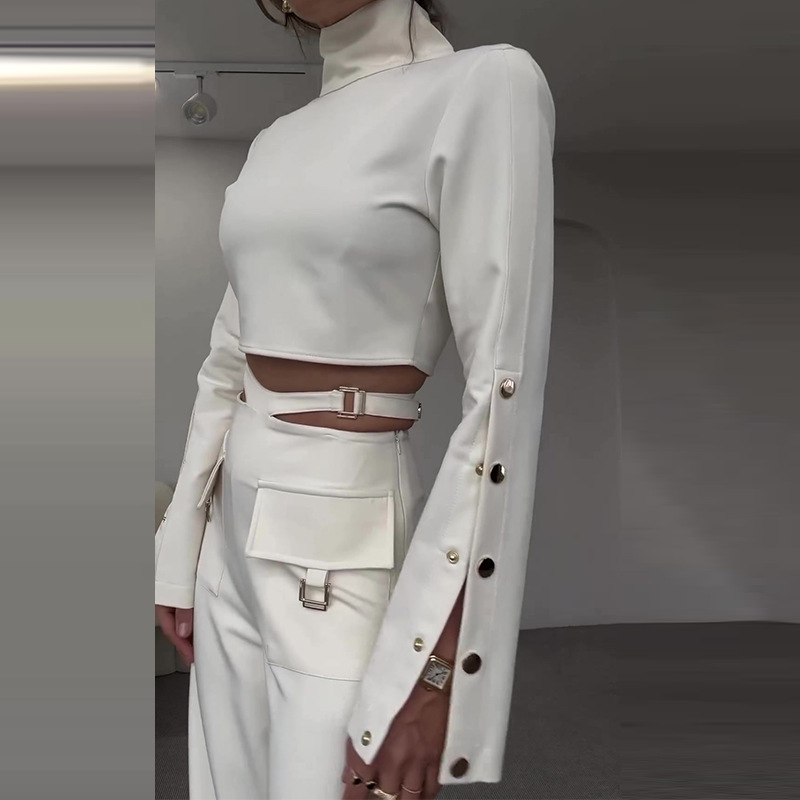 Spring, Autumn Season Women's Gender Casual Daily Women's Streetwear Solid Color Polyester Hollow Out Pant Co-ord Set Pants Sets