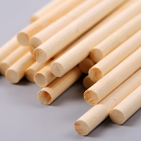 Manufacturer Wholesale 2-12mm Flat Round Bamboo Sticks DIY Material Bamboo Skewers Bamboo Sticks Bird Cage