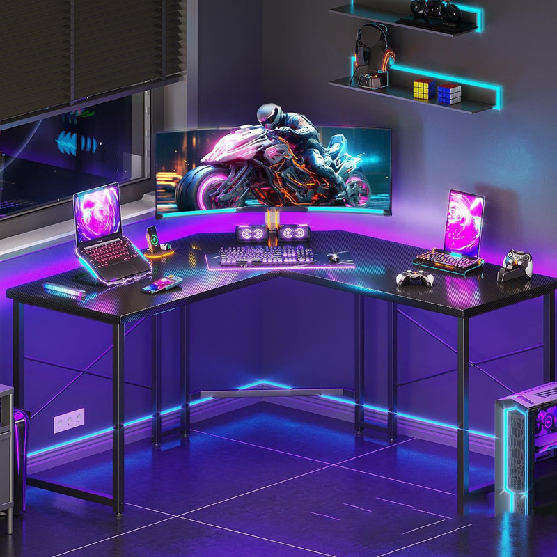 Computer Desk, Multifunctional Office Desk, L-Shaped Gaming Desk, Suitable for Home Office Corner Desk and Gaming Desk