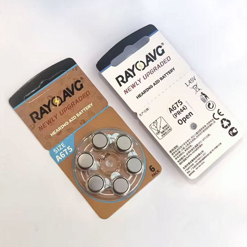 Batería de aire de zinc genuina A675 PR44 botón audífono batería de implante coclear 1.45V image 5