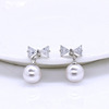 Silver needle, fashionable universal earrings, silver 925 sample, internet celebrity, simple and elegant design