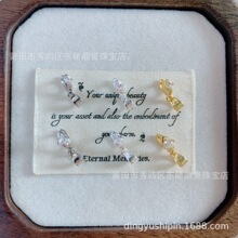 s925�y����ӿ۵������y�18K��ɫ�朵�����diy��A��ͨ����