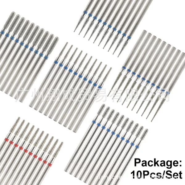 10 pc/set of nail art emery grinding head Russian pre-processing drill bit grinding dead skin hard cocoon nail art tools