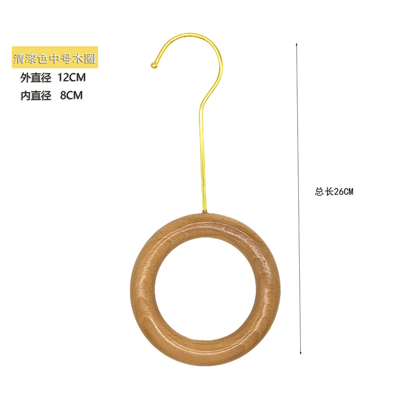 ワニス色sフック服帽子クリップ洋服店マフラーフックu型吊りクリップ実木木輪フック陳列道具展示|undefined