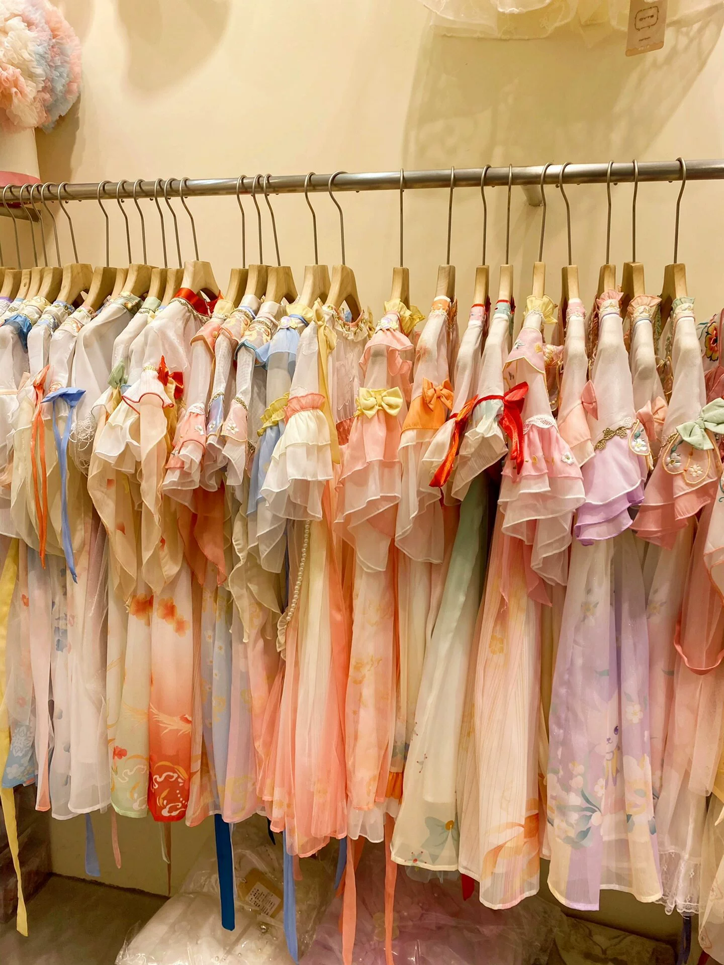 Детское летнее платье Hanfu с длинными рукавами, кружевная юбка для девочек, длинный маленький принцесс костюм, корейский стиль, для подростков, западный стиль, средняя длина
