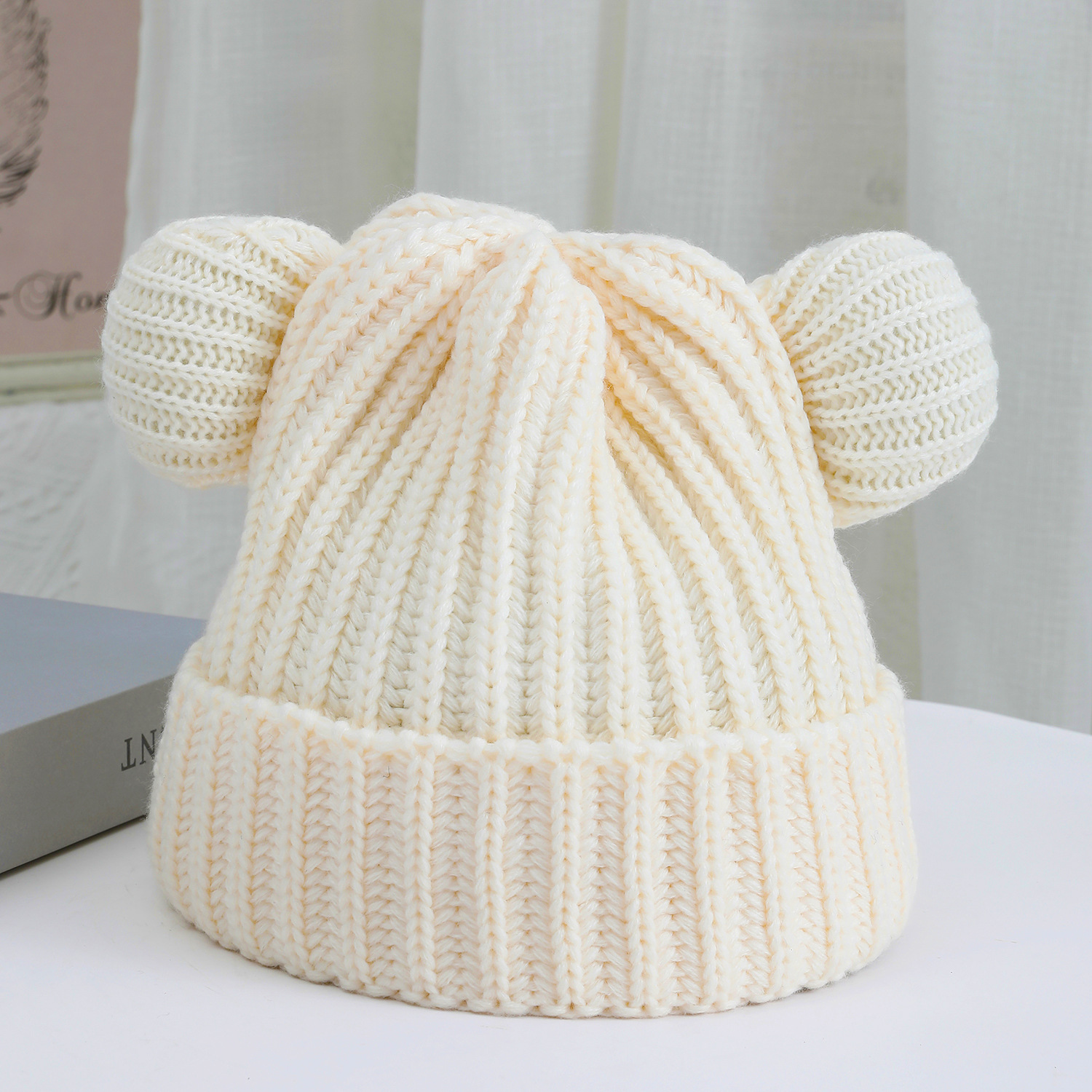 Niedlicher Teddybär-Pullover der koreanischen Version mit verdicktem, wärmendem Ohrenschutz, kältebeständig gestrickt für den Herbst und_voghion.com