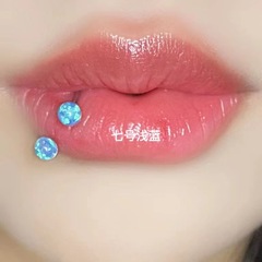 唇環澳寶歐泊opal唇釘馬蹄環酒窩釘耳骨釘耳釘歐美人體穿刺飾品
