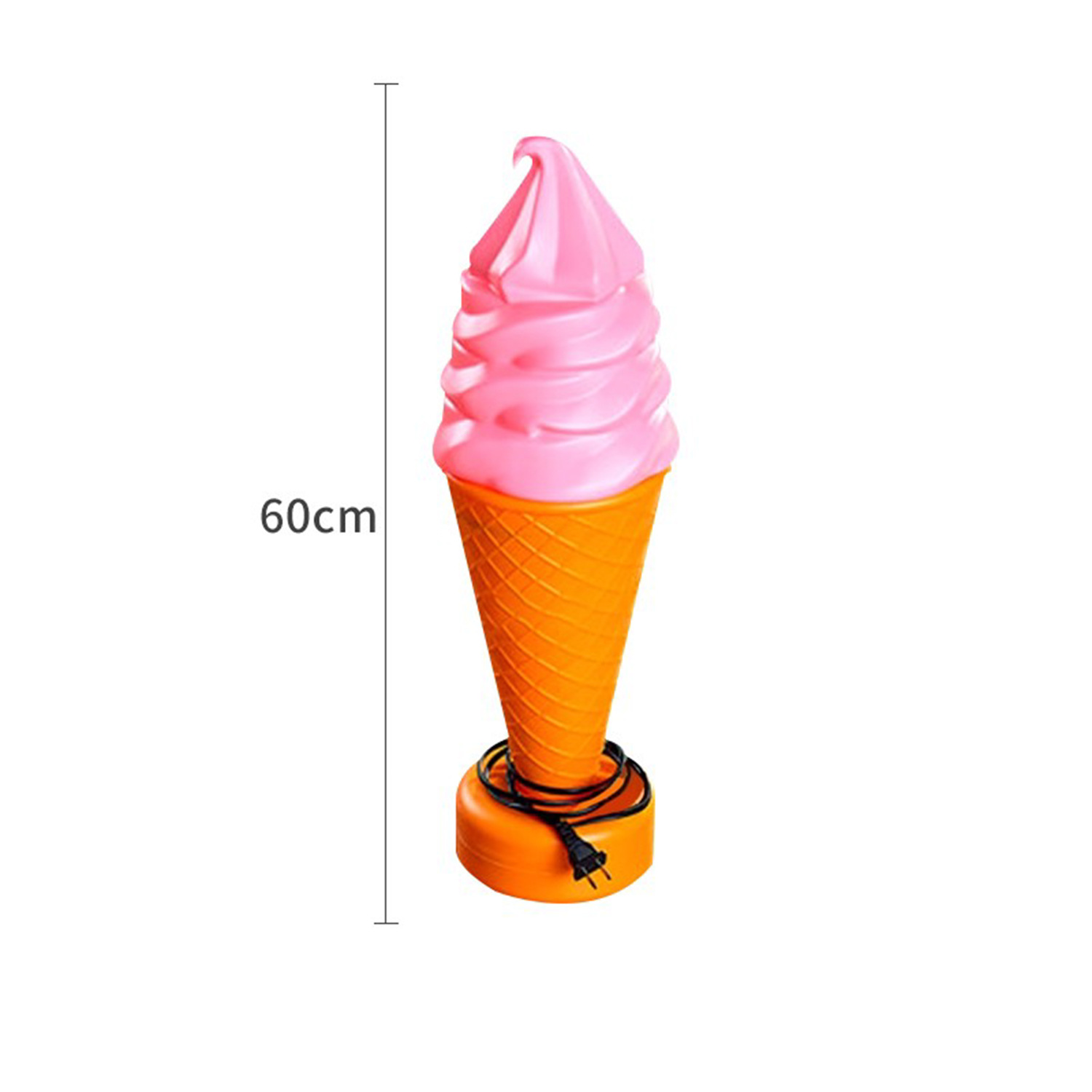 1.5 Miko simulación de helado modelo de lámpara de color cambiante de forma de helado comercial drenaje iluminación caja de luz publicitaria