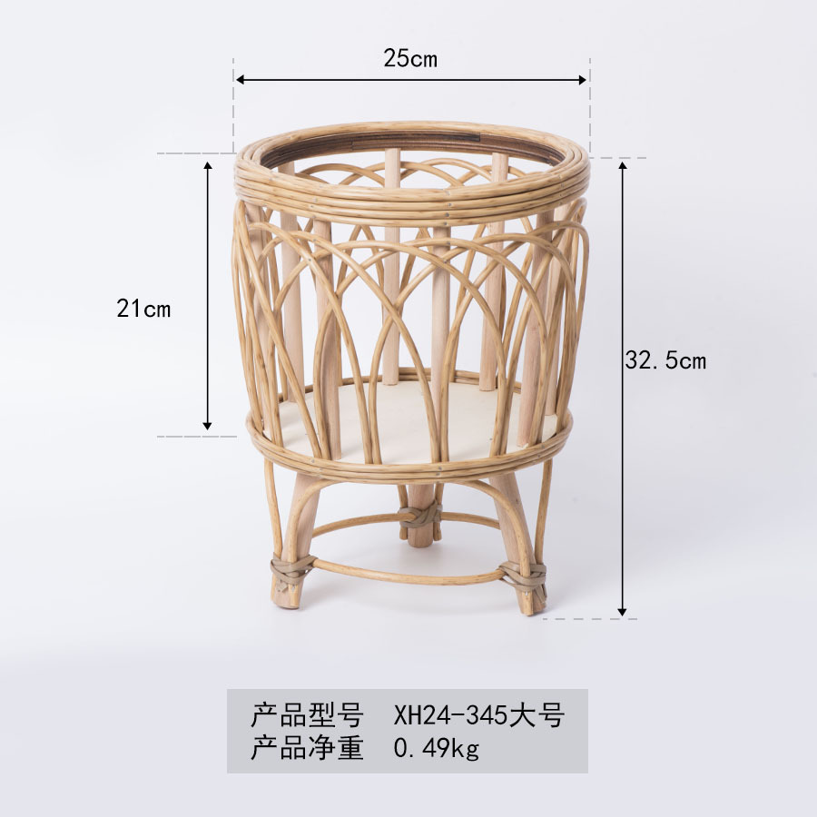Pequeño pedido de estilo nórdico pastoral de viento de caña estante de maceta tipo estante de suelo para dibujar un gran descuento a medida