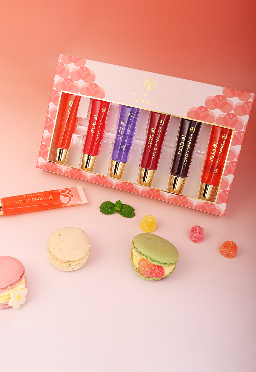 YOUNG VISION Lip Oil 6-bottle Set, Lip Gloss, Mint Lip Lotion, Hydrating Lip Oil undefined
