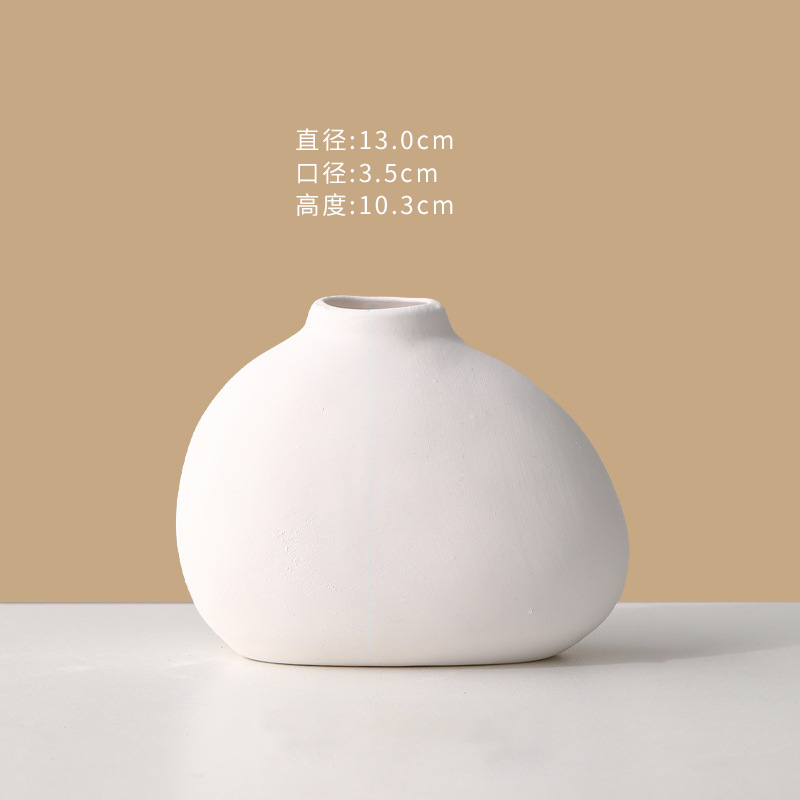 Jarrón de cerámica en blanco simple bricolaje blanco embrión bajo vidriado pintura de color sin yeso pintura de la mano de los niños de cerámica en blanco liso envío gratuito