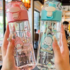 Sanrio Kuromi direct drinking water cup with tea separator for children going to school special summer outdoor sports plastic kettle