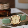 Brand fresh women's watch, small square watch, genuine leather, bright catchy style