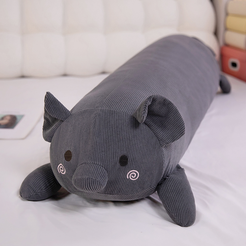 Almohada de cerdo de pana de dibujos animados Almohada de tira larga para dormir para niños Clip para dormir lateral para niñas Almohada para piernas Cojín para sofá junto a la cama