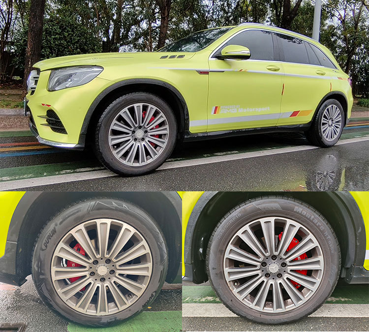 Suitable for Mercedes-Benz A-Class brake caliper cover modification for C-Class, E-Class, aluminum alloy GLA, GLB, GLC, specifically for E260, E300