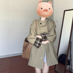 卡其色风衣外套女中长款2025年春秋新款时尚感百搭舒适小个子大衣