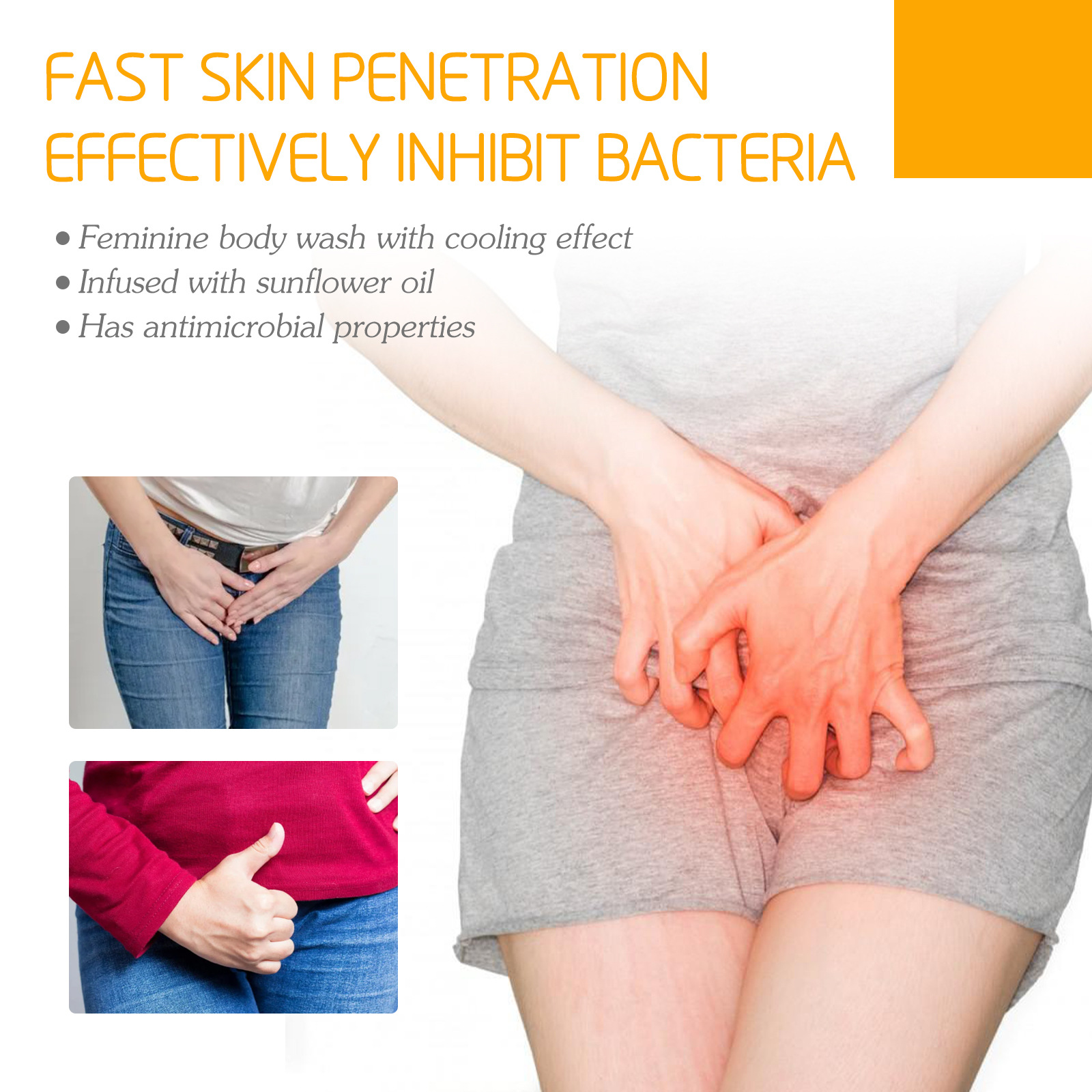 EELHOE Damen-Duschgel reinigt, erfrischt private Körperteile, kontrolliert Öl, spendet langanhaltend Feuchtigkeit, speichert_voghion.com