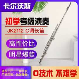 跨境一件代发 镍银长笛 Nickel Silver C Tone Flute 演奏型 乐队