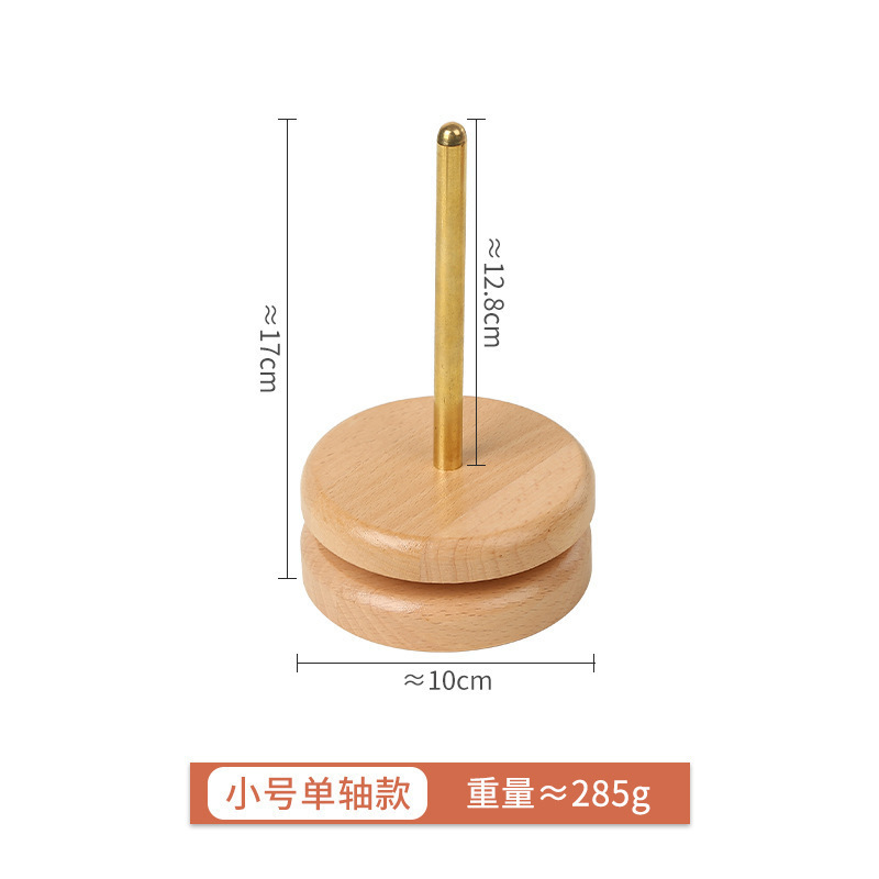 Rodeado de hilo de lana giratorio de madera, grupo de hilo doméstico, herramienta tejida a mano, base de eje de hilo de lana de suéter tejido