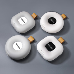 Modern minimalist portable keychain strap anti-loss mini divided flip cover sealed storage box