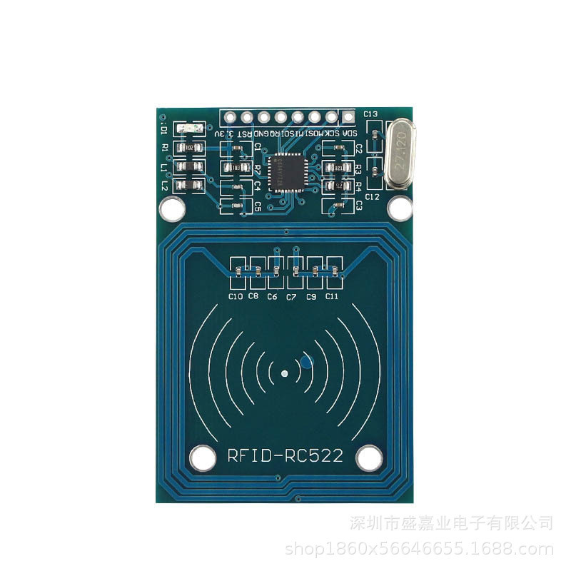 MFRC-522 + ホワイトカードrc5 22 rfid無線icカード誘導モジュールはs50復旦カード、鍵を送る|undefined