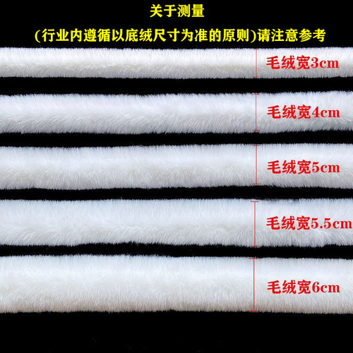 Factory imitation otter rabbit artificial fur strips cheongsam cuff white fur strips Hanfu cloak fur strips hat strip wholesale