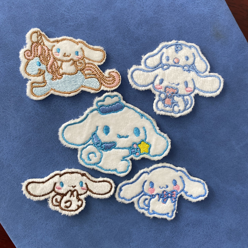 Self-Adhesive Cartoon Embroidered down Jacket Patch for Holes, Plush Animal Patch for Holes, Dog Patch for Clothing, Bag Decoration Applique