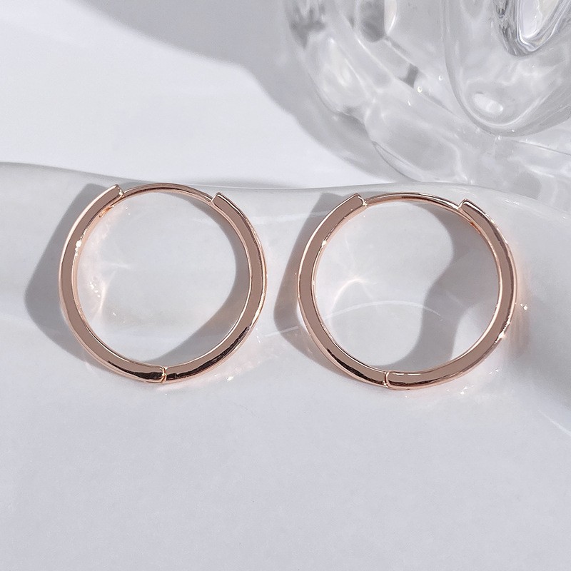 Nuevos desplazamientos de moda con pendientes de círculo grande, ligero y lujoso, temperamento femenino de alta gama, botones para los oídos, Orejeras de círculo vegetariano, agujas para los oídos