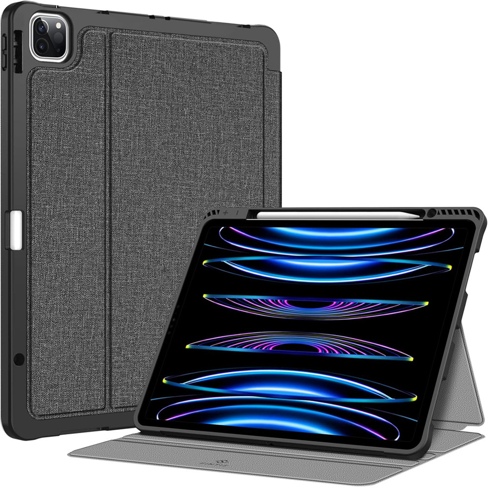 适用iPadpro12.9寸保护套TPU带笔槽苹果11寸平板壳书本翻盖式皮套