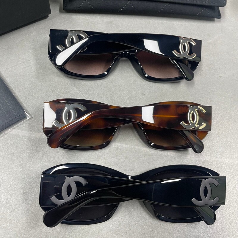 In-Stock Original Xiaoxiang Ch5493 Black Tea Tortoiseshell Sunglasses Wang Yibo Same Style