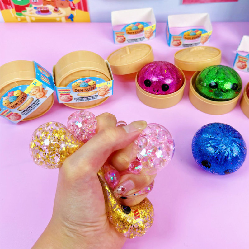 Squishy Toy with Glitter, Large Size, Steamed Bun Stress Relief Toy, Creative Children's Funny Stress-Relief Toy for Girls Squishy Toy with Glitter, Large Size, Steamed Bun Stress Relief Toy, Creative Children's Funny Stress-Relief Toy for Girls