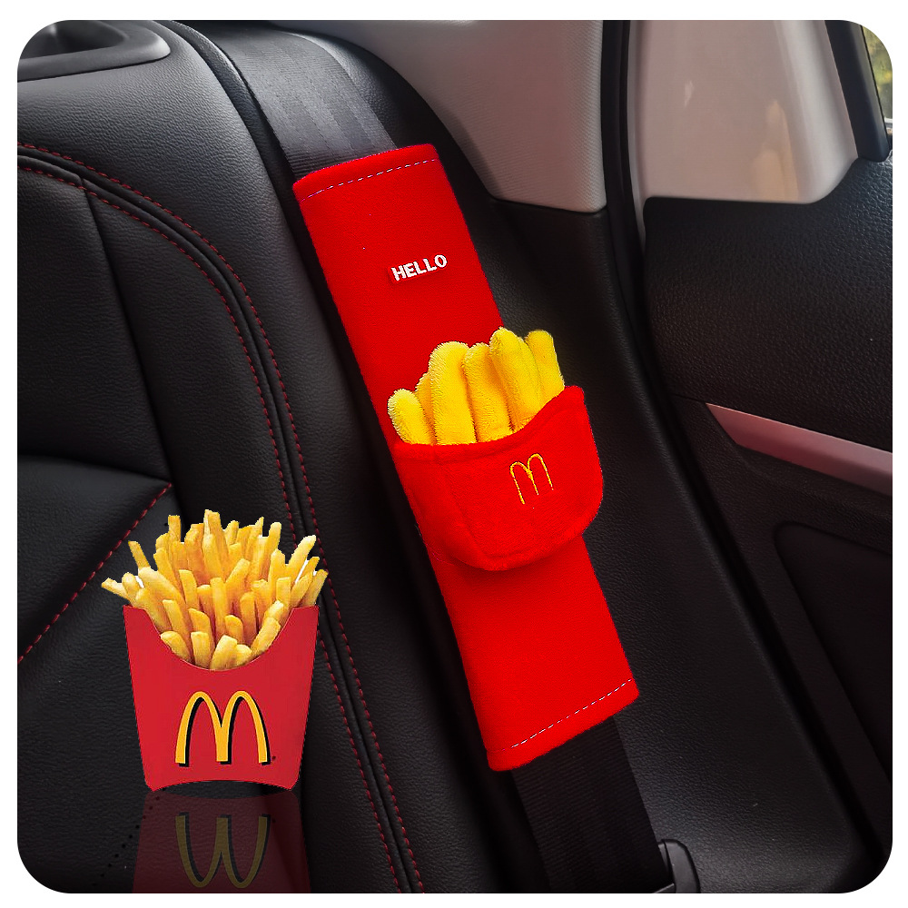 Car Seat Belt Cover Shoulder Pad Cute Plush Cartoon Car Seat Belt Decoration Car Shoulder Strap Shoulder Pad for Women